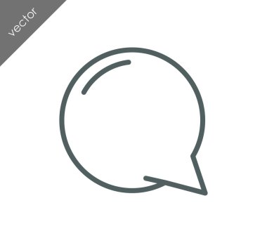 Konuşma balonu düz simgesinin 