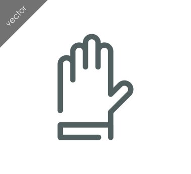 eldiven düz simgesi