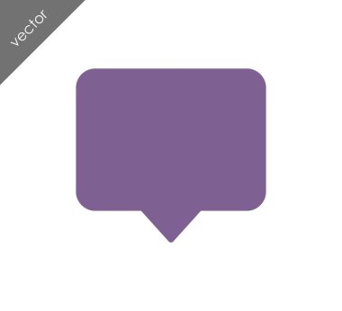 Konuşma balonu düz simgesinin 