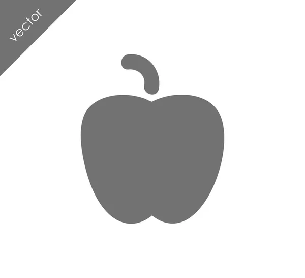 Apple lapos ikonra — Stock Vector