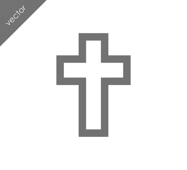 Christelijke kruis pictogram — Stockvector