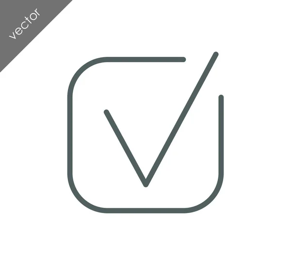 Marca de verificación icono — Vector de stock