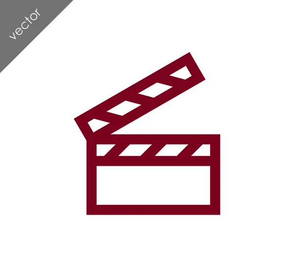 Clapboard icona semplice — Vettoriale Stock