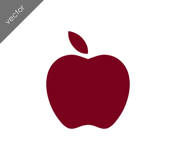 Icono plano de Apple — Archivo Imágenes Vectoriales