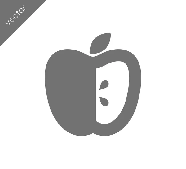 Plochá ikona Apple — Stockový vektor