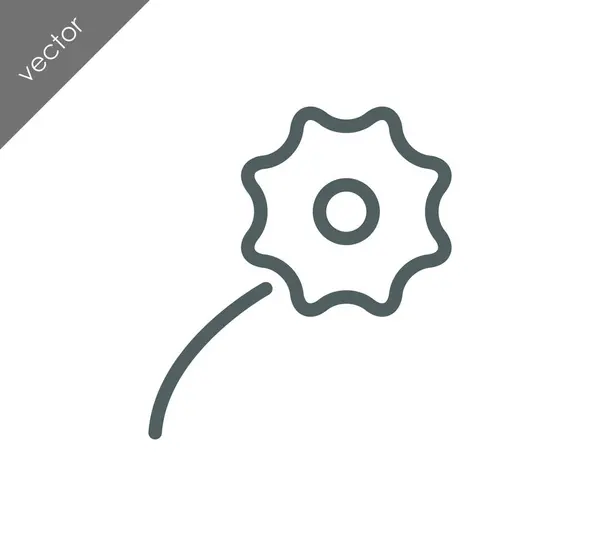 Blooming flower icon — Stock Vector