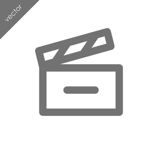 Ícone simples clapboard — Vetor de Stock