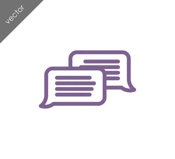 Speech bubbles flat icon — Stock Vector