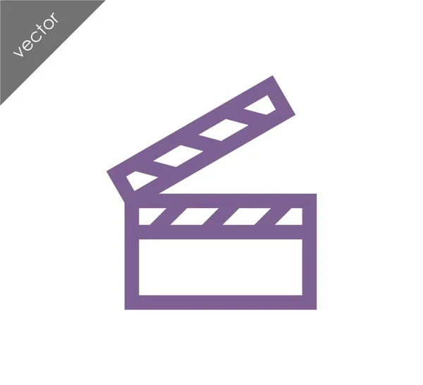 Ícone simples clapboard — Vetor de Stock