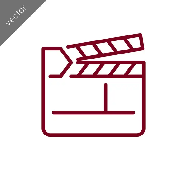 Clapboard icona semplice — Vettoriale Stock