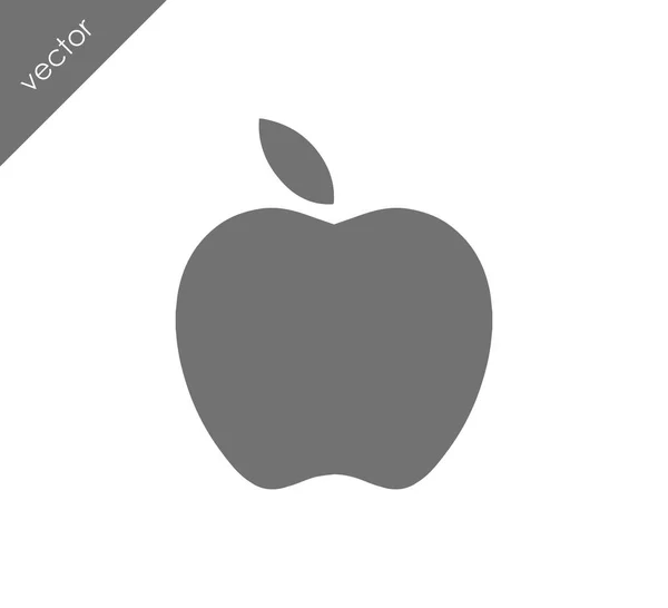 Icono plano de Apple — Vector de stock