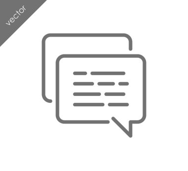 Konuşma kabarcıklar düz simgesini 