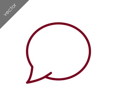 Konuşma balonu düz simgesinin 