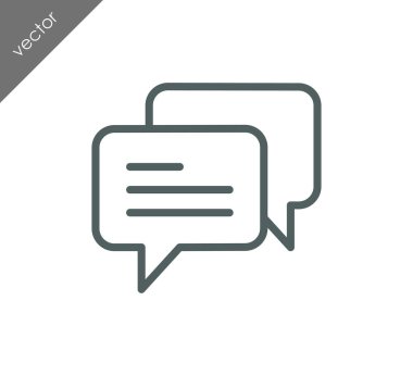 Konuşma kabarcıklar düz simgesini 