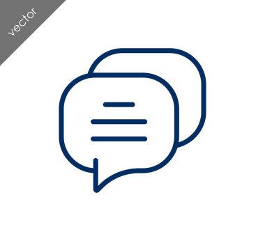 Konuşma kabarcıklar düz simgesini 