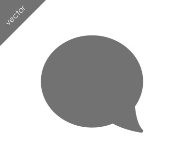 Konuşma balonu düz simgesinin 