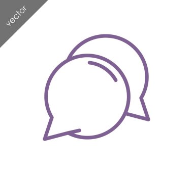 Görüşme düz simgesi