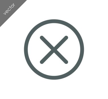 düz simgesini iptal 