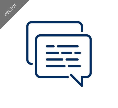 Konuşma kabarcıklar düz simgesini 