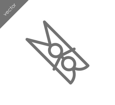 Clothespin düz simgesi