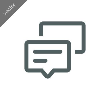 Konuşma kabarcıklar düz simgesini 