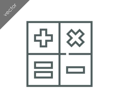 Hesap Makinesi Düz Simgesi