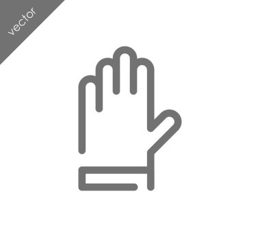 eldiven düz simgesi