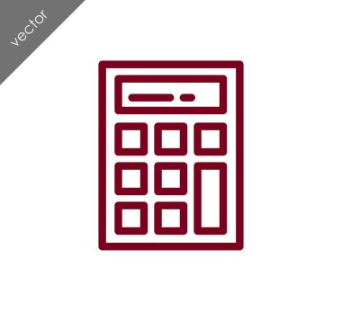 Hesap Makinesi Düz Simgesi