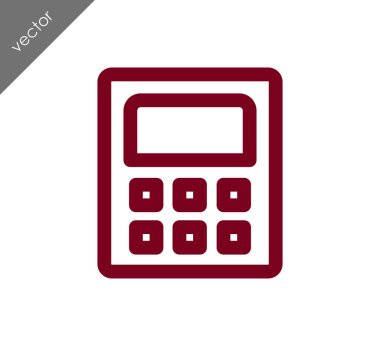 Hesap Makinesi Düz Simgesi