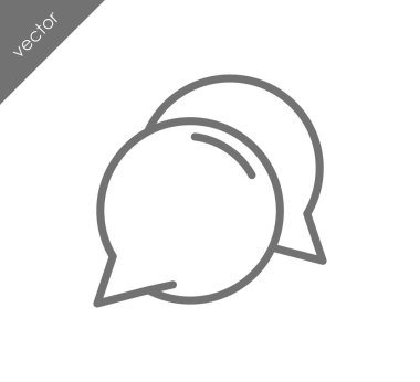 Görüşme düz simgesi