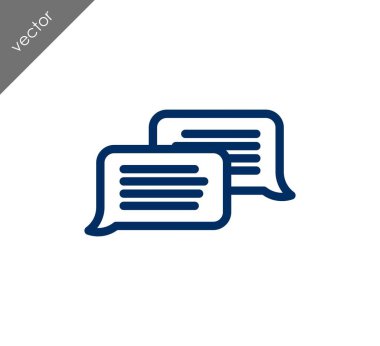 Konuşma kabarcıklar düz simgesini 