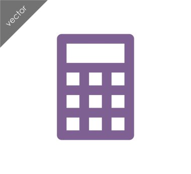 Hesap Makinesi Düz Simgesi