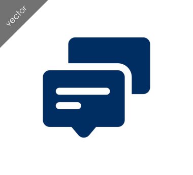 Konuşma kabarcıklar düz simgesini 