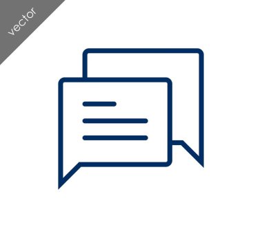 Konuşma kabarcıklar düz simgesini 