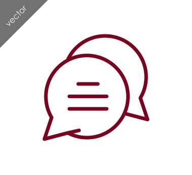 Konuşma kabarcıklar düz simgesini 