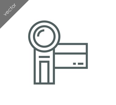 video kamera düz simgesi