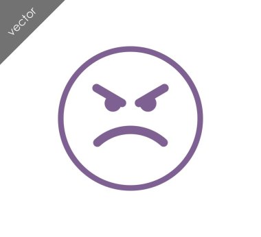 kızgın yüz ifade simgesi