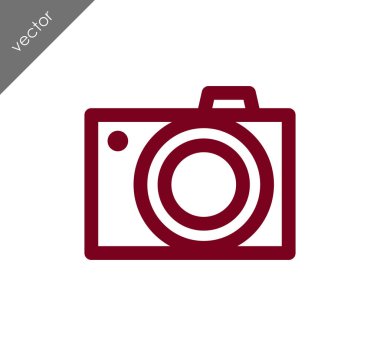 Kamera simgesi düz işareti