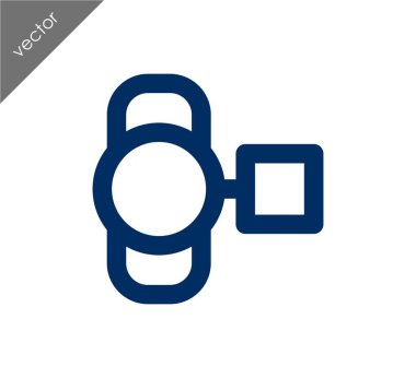 video kamera düz simgesi