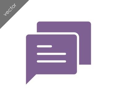 Konuşma kabarcıklar düz simgesini 