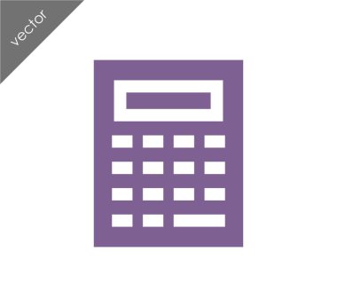 Hesap Makinesi Düz Simgesi