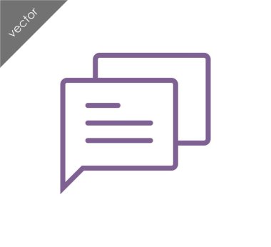 Konuşma kabarcıklar düz simgesini 