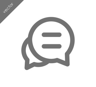 Konuşma kabarcıklar düz simgesini 