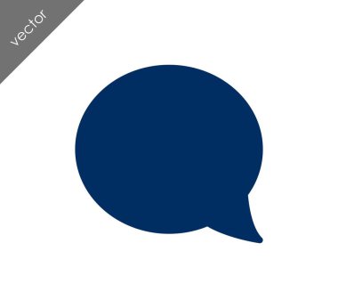 Konuşma balonu düz simgesinin 