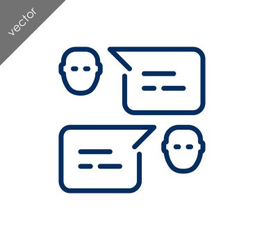 Konuşma kabarcıklar düz simgesini 