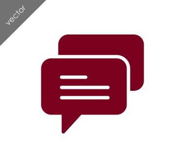 Konuşma kabarcıklar düz simgesini 