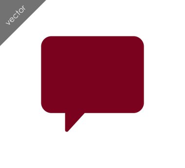 Konuşma balonu düz simgesinin 