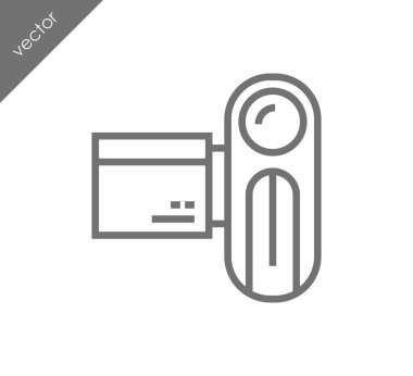 video kamera düz simgesi