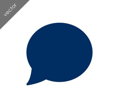 Konuşma balonu düz simgesinin 