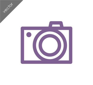 Kamera simgesi düz işareti